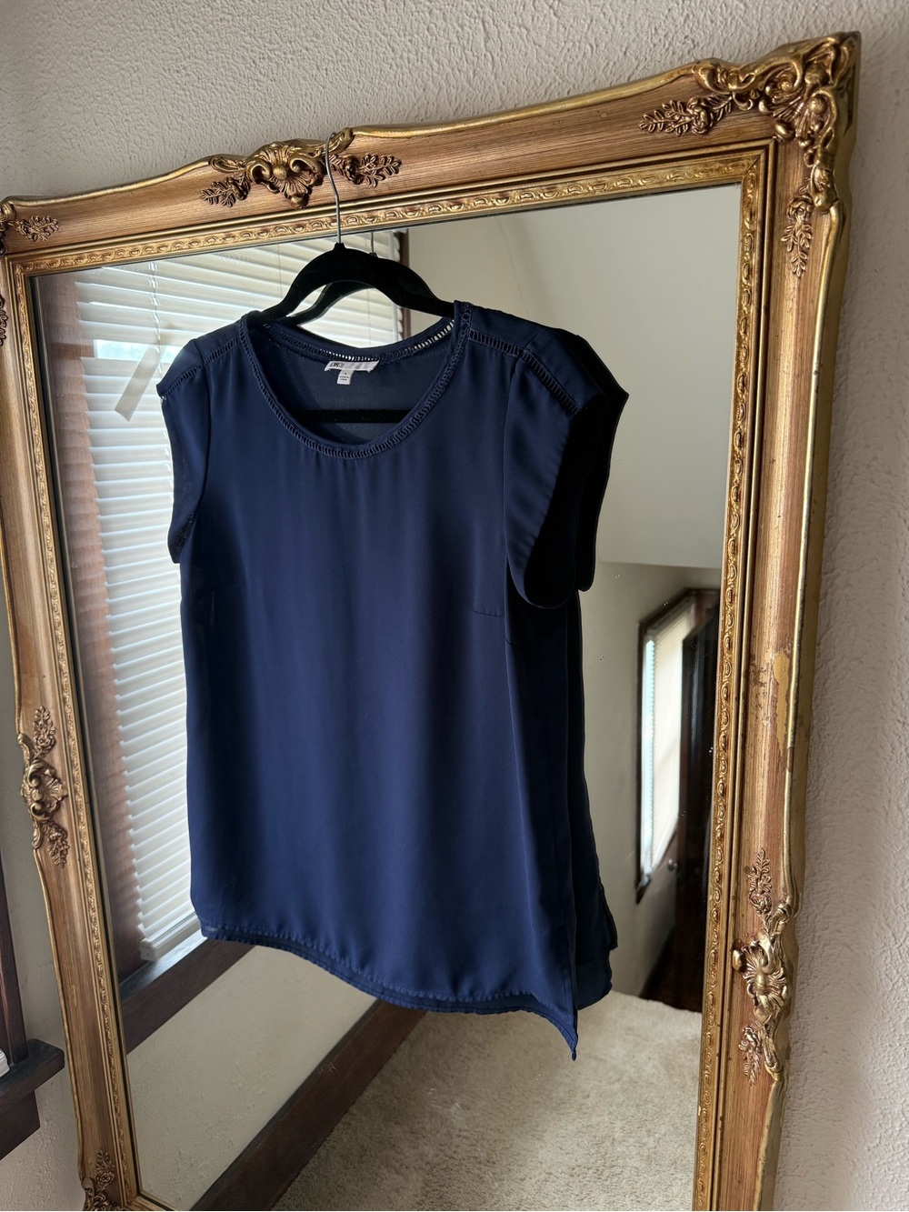 Navy Blue Blouse